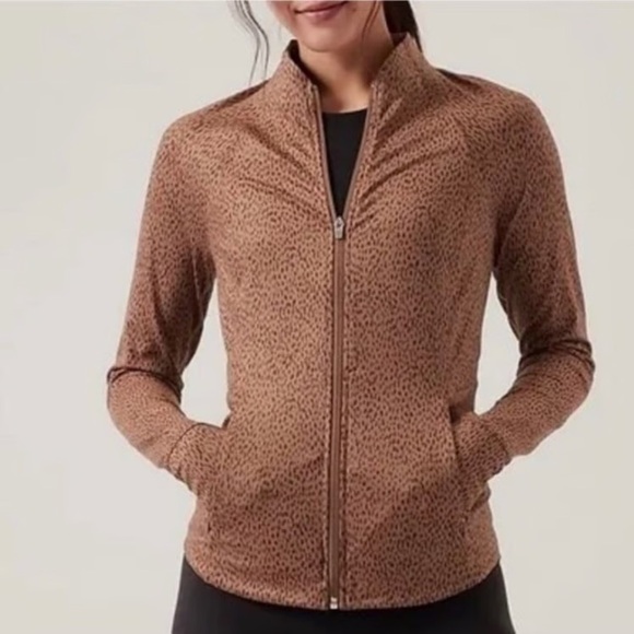 Athleta Jackets & Blazers - ATHLETA FULL ZIP JACKET XL BROWN
